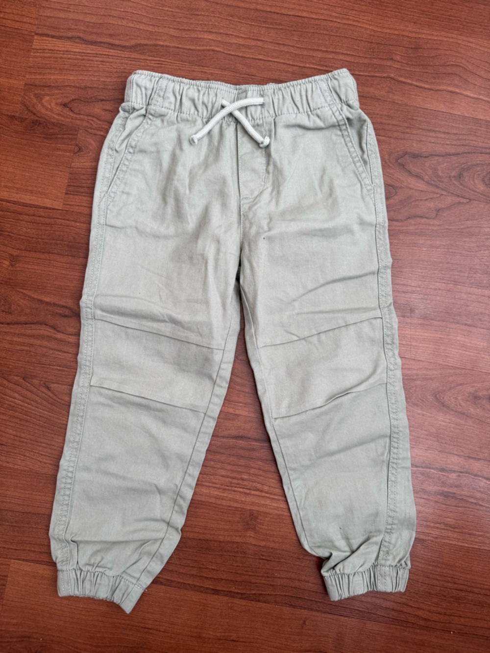 H&M Sage Green Elastic Waist Joggers - 4T